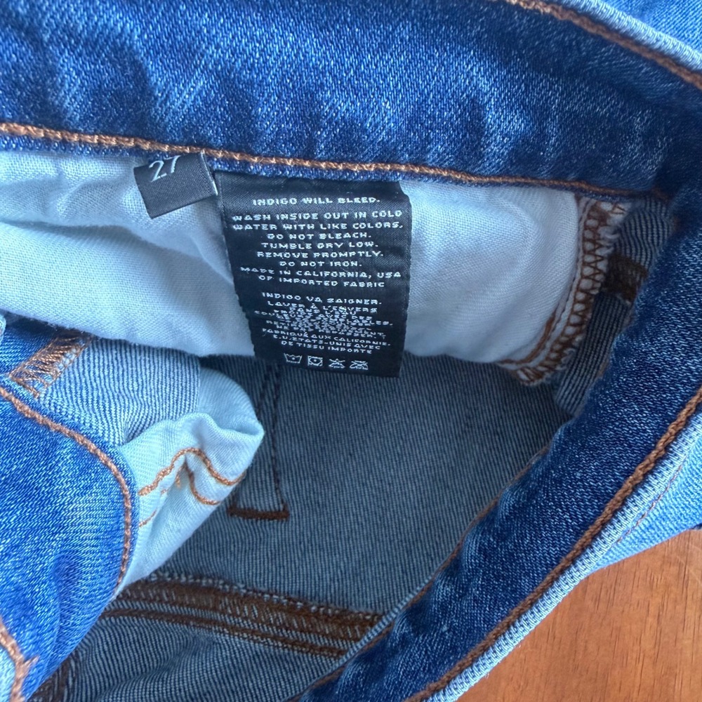 J Brand Cropped Ellis Rival Straight Leg Jeans Blue 9057E476 Size 27 - Picture 7 of 10